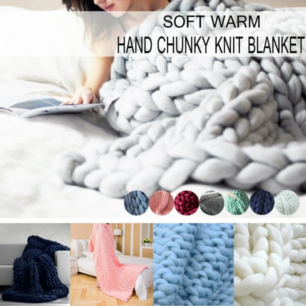 small blanket Chunky Knit Throw handmade blanket chunky knit blanket medium size blanket large size blanket throw baby blanket